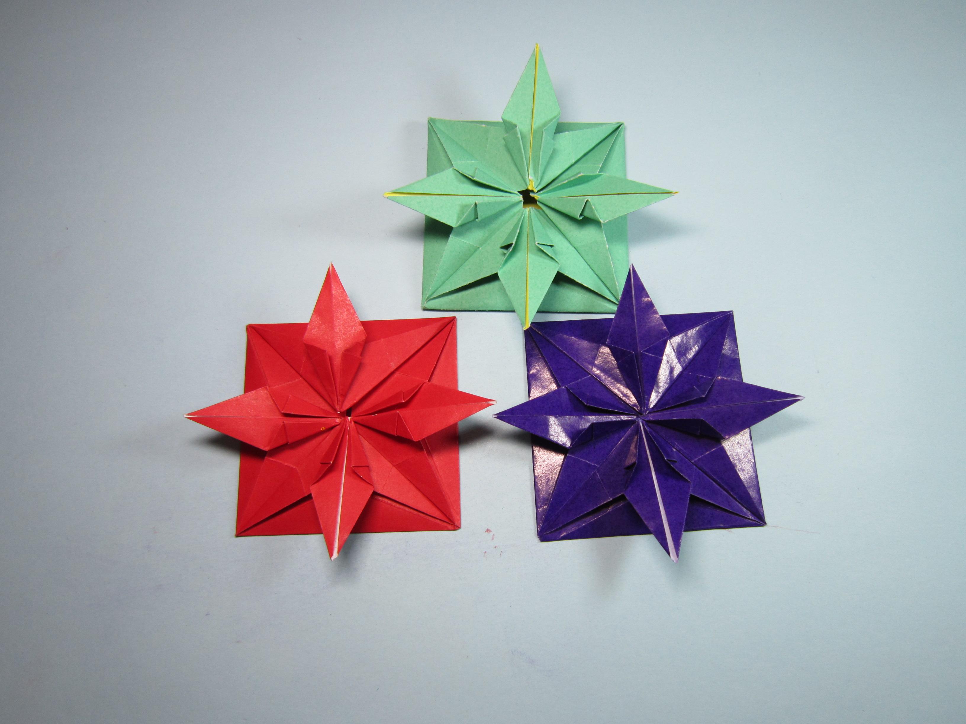 折纸六角星花图片