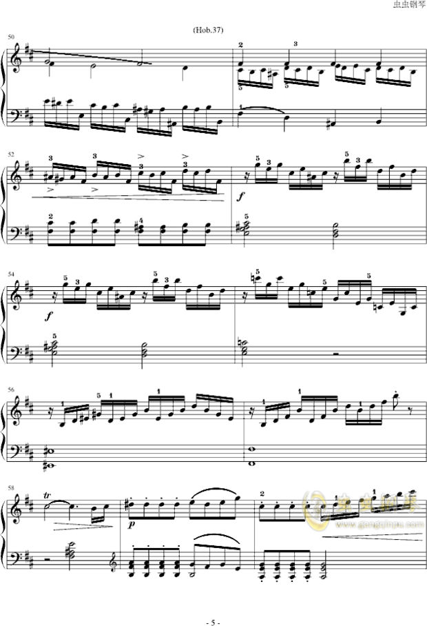 d大调小奏鸣曲第一乐章 海顿 钢琴谱 跪求