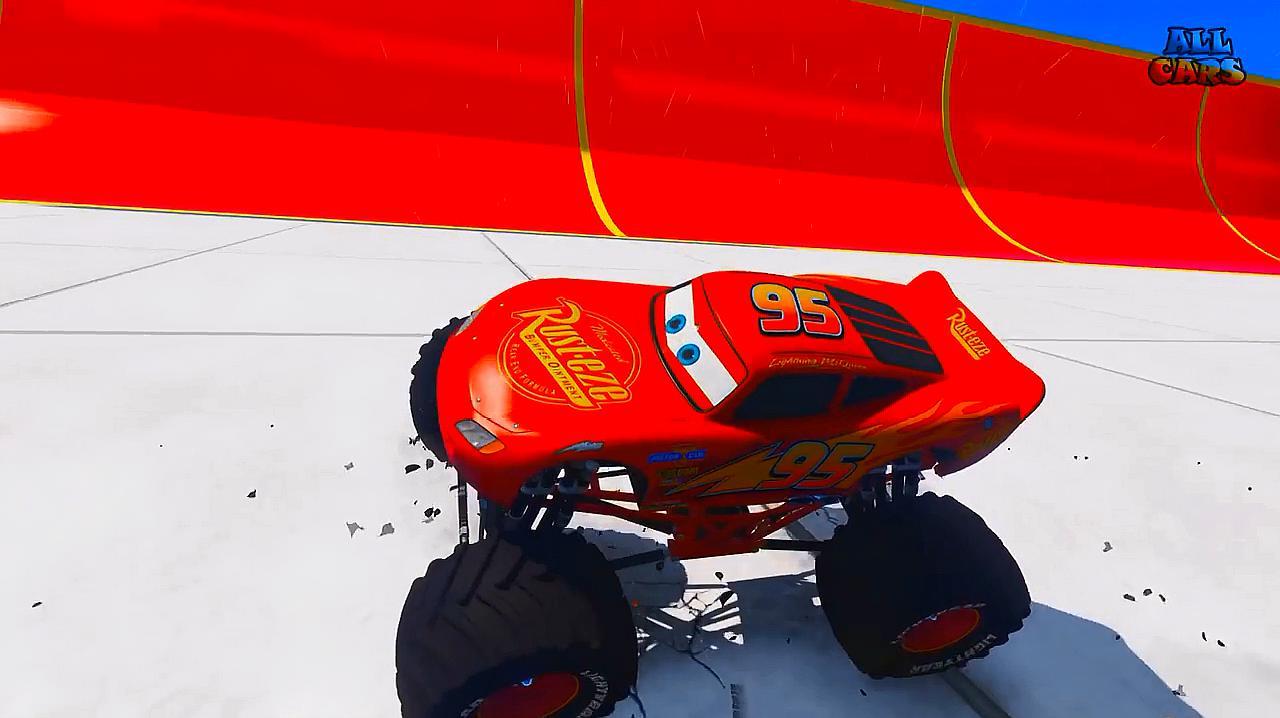 迪斯尼赛车怪兽卡车麦昆国王小鸡希克斯朋友车动画