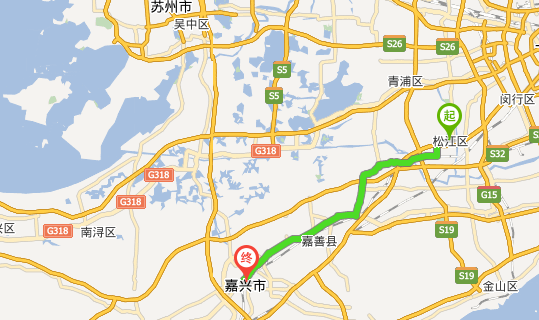 上海松江和嘉兴搭界地图
