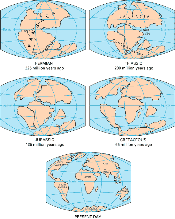 白垩纪地球地图图片