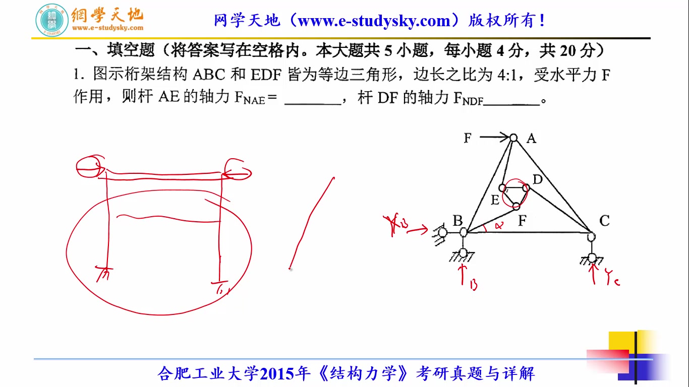 [图]合工大合肥工业大学835结构力学考研真题答案与详解网学天地土木工程结构工程