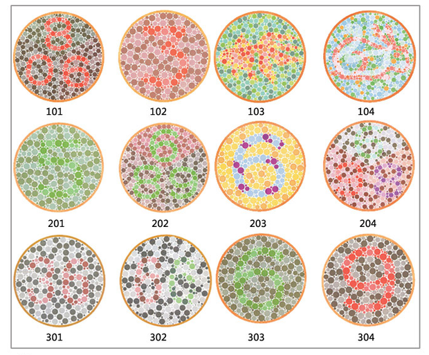 考驾照色盲色弱测试图 红绿色盲测试