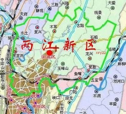重庆市两江新区轮廓图 要完整的 一定两江新区的 给个地图网站 要很