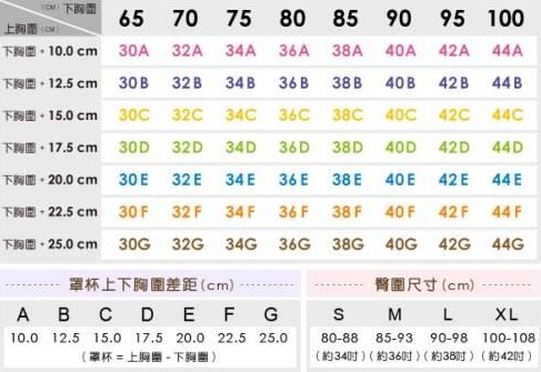 胸围75是多大图片