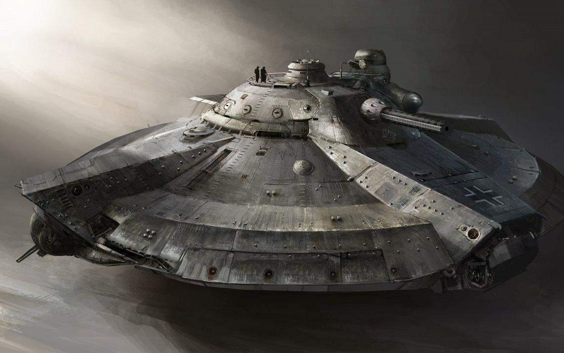 钢铁苍穹:月球纳粹齐柏林飞艇携带飞碟疯狂进攻地球!