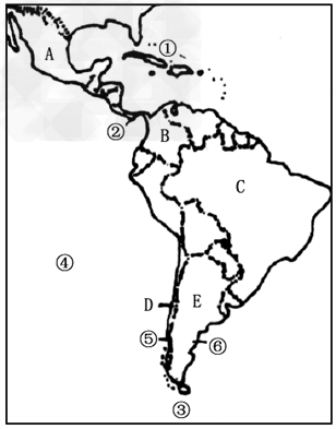 ①___________(群島),②_____________(運河),③___________(海峽),④
