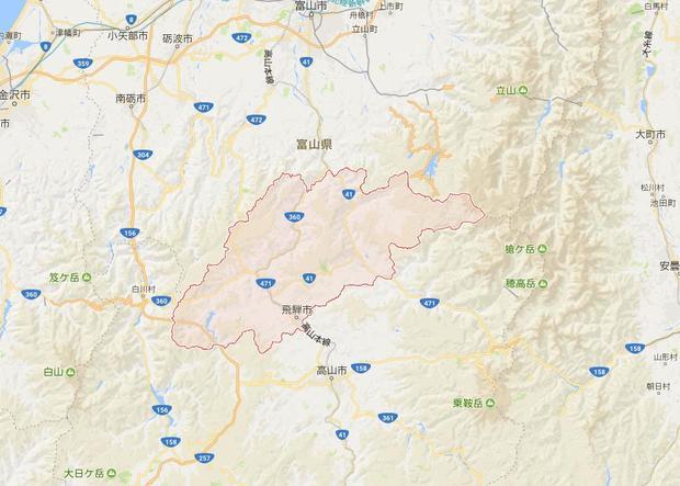 为什么在高德地图查不到日本的岐阜县飞弹市