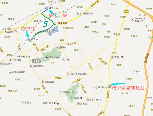 咸宁高铁站地图图片