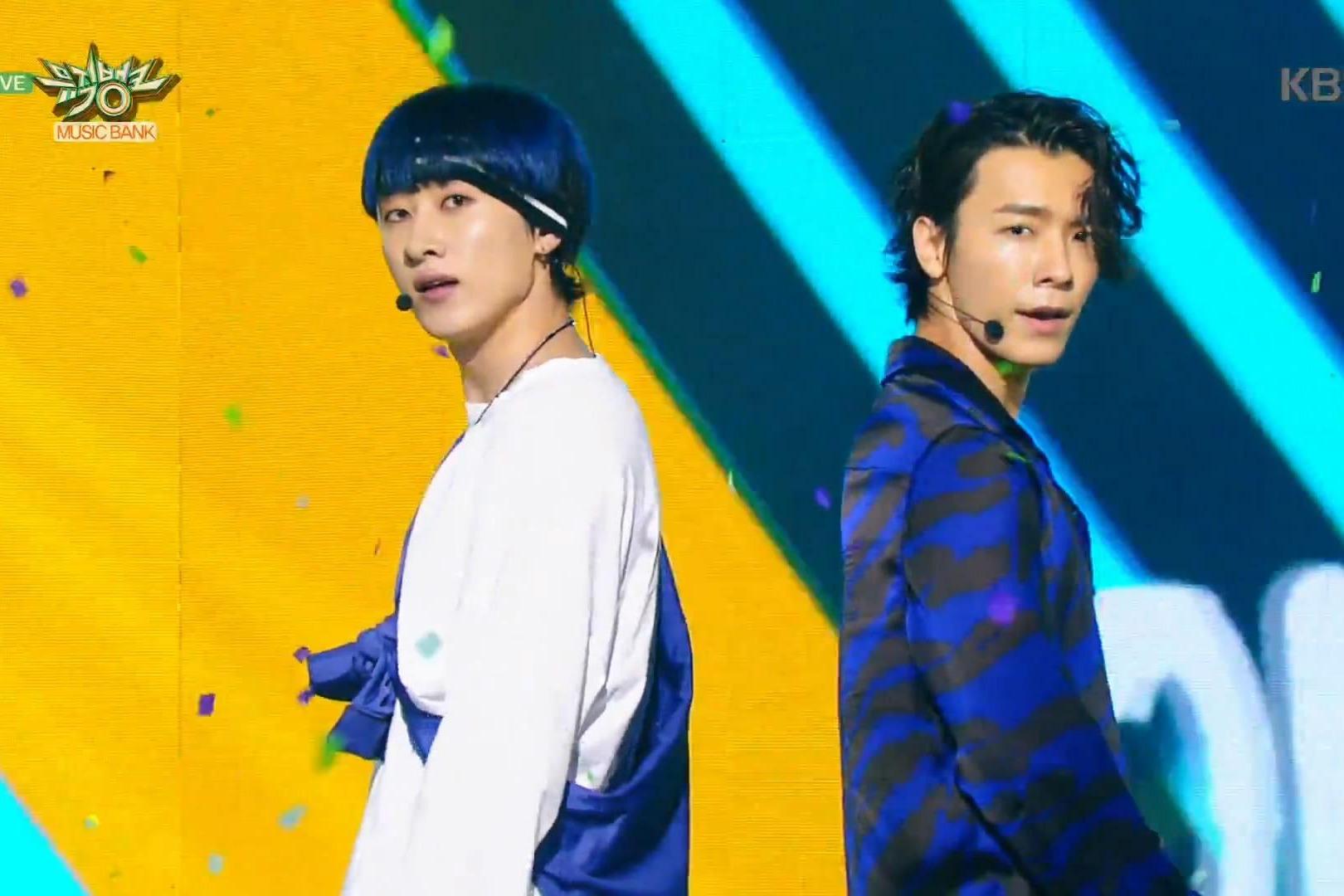 视频:super junior 东海银赫回归主打《bout you》音乐银行180824现场