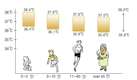 人体体温早晚变化图片