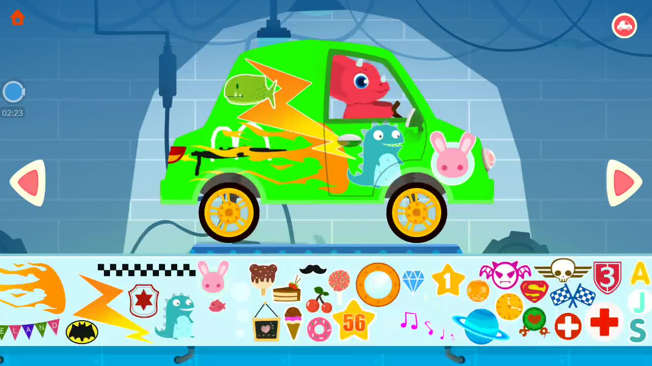 恐龙汽车之三角龙开自己设计的汽车冒险游戏