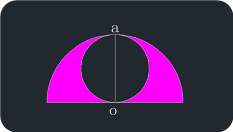 阴影部分的面积是5平方厘米以oa为直径的半圆