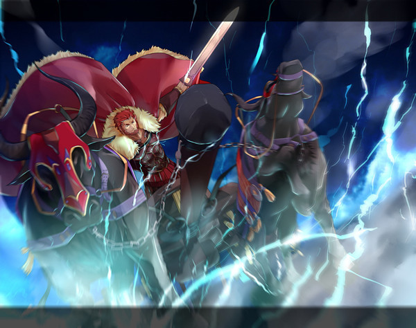 求fate zero里征服王霸气图片,最好骑着坐骑,用来当