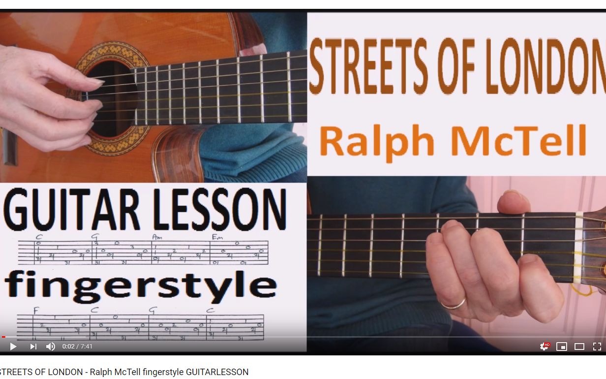 [图]✘吉他教学✘ 伦敦街头 STREETS OF LONDON - Ralph McTell