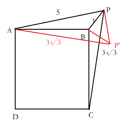 如图 为正方形外一点 若ap 5 Bp 1 Cp 3倍根号3 求角apb 时习社区