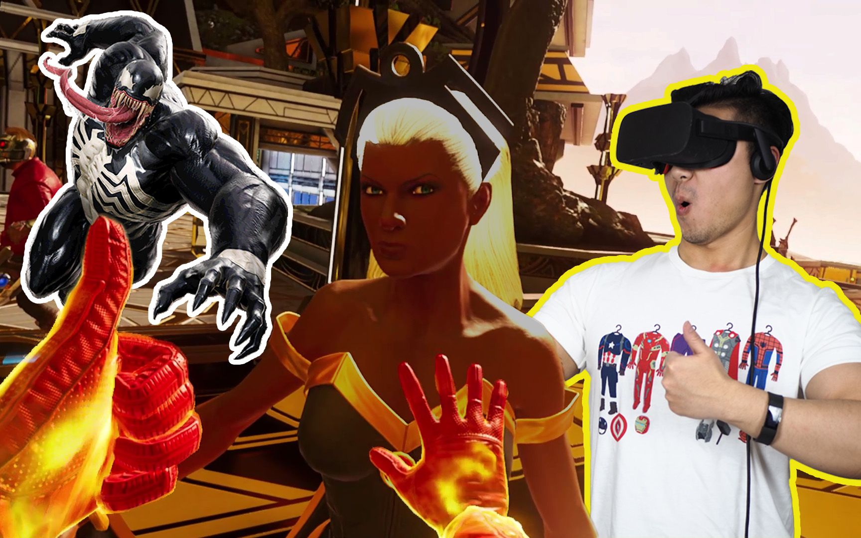 在vr中体验『毒液』vs『惊奇队长』,原来你是这么强的小姐姐