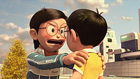 哆啦a梦与我同行:未来的大雄得知静香说之前的那件事ok,激动地从车上