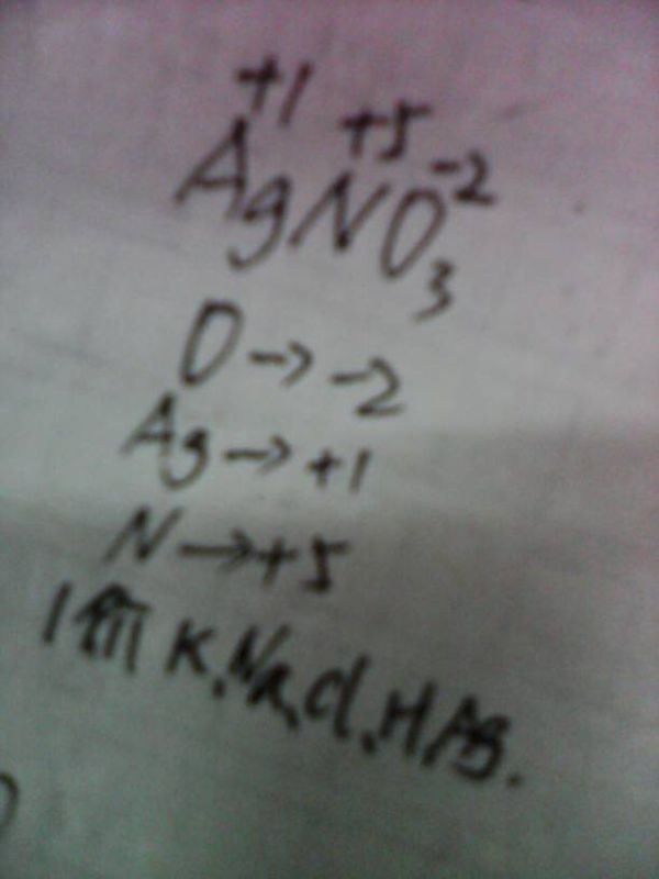 第一个化学式中硝酸银的化合价怎么算