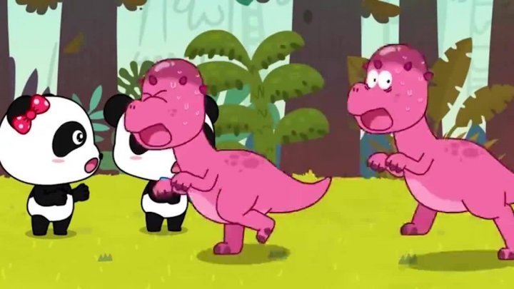  b>宝宝巴士:霸王龙 /b>太强啦,弱小恐龙只能偷偷吃草,恐龙好可怜呢