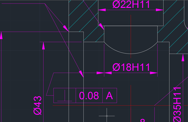 CAD标注三形为公差时六快速引线零总是歪