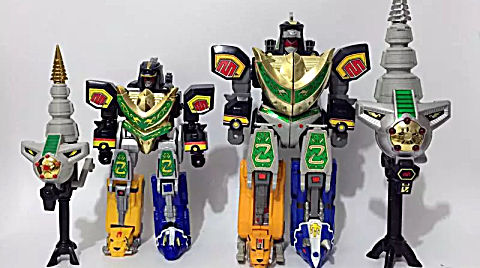 126 [大鹏评测] 恐龙战队 国产老d刚龙神 自改超可动