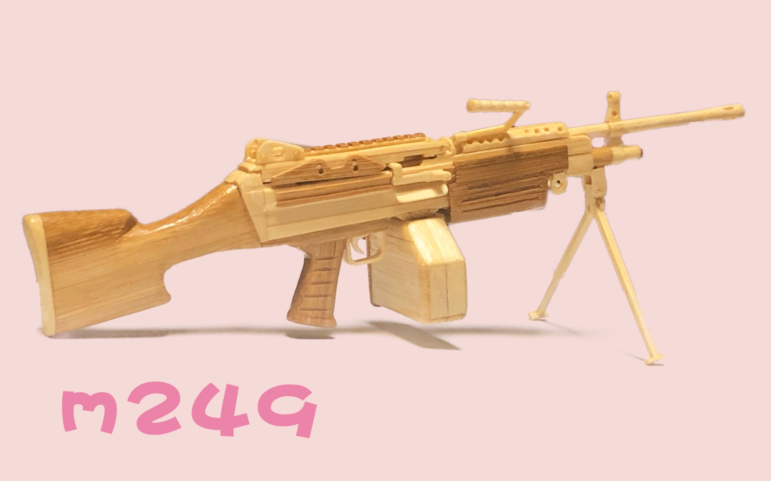 m249展示 一次性竹筷子 手工制作大菠萝