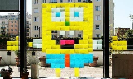 有没有能用便利贴拼出的图片