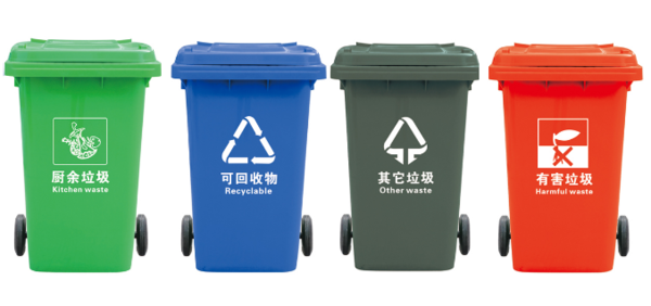 分类垃圾桶的图案分别是什么?