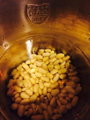 我做早点豆腐脑总是不行,请问一斤干黄豆放多少水,多少内脂做出的脑才