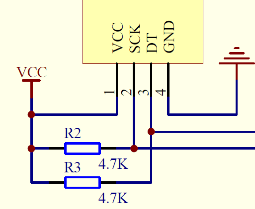 hx711 图中两个电阻作用