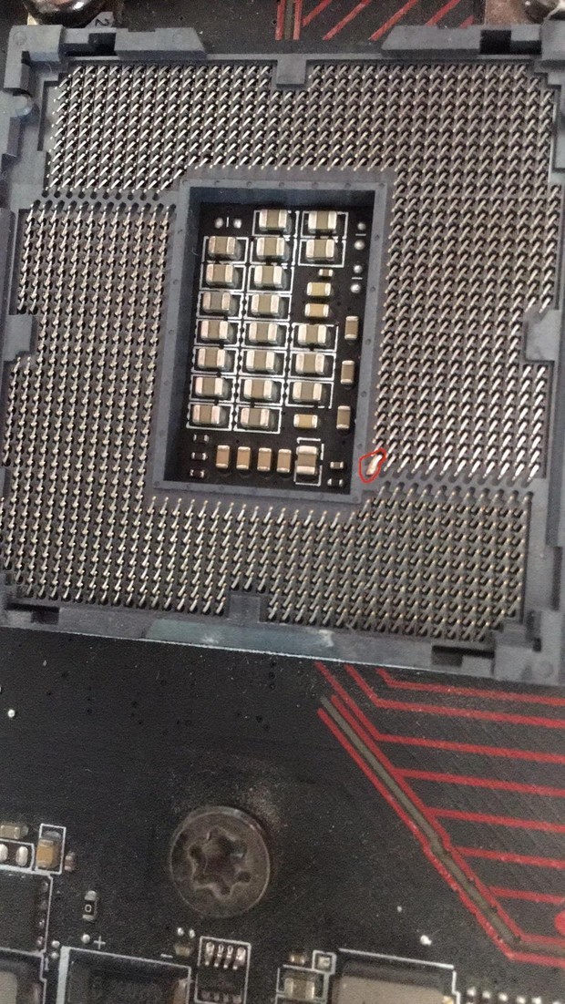 主板CPU底座,这个针脚断了,内存条单通道稳定