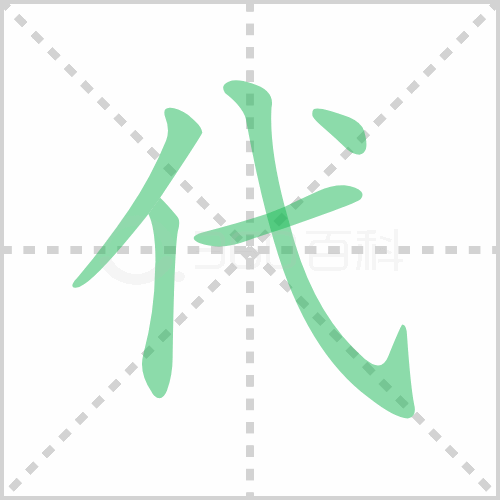 代的解释|读音|部首|组词