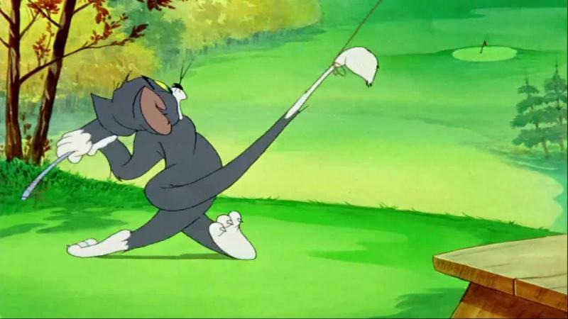 老鼠戏弄 汤姆猫,却被 汤姆猫抓回,竟利用球的回旋