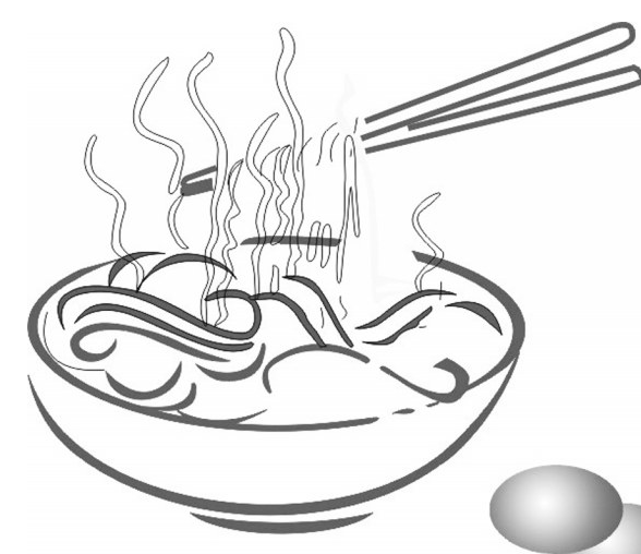 简笔画:简笔画一碗面条,饿了吗