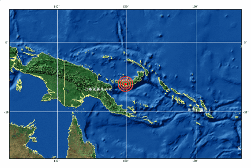 新不列颠岛发生6.6级地震了吗?
