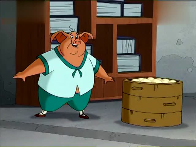 动画片猪八戒:比赛吃馒头
