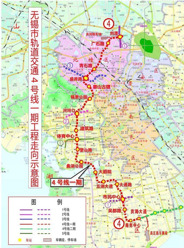 无锡地铁4号线线路图图片