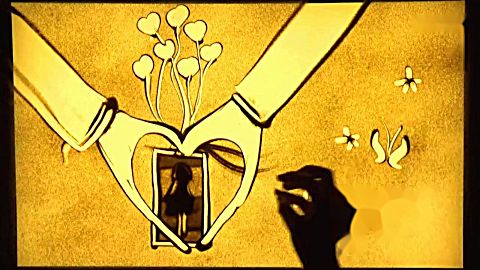 (沙画) 感恩节沙画献礼《感恩的心》李思琪