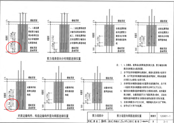 剪力墙竖向钢筋一般在哪些部位设置接头