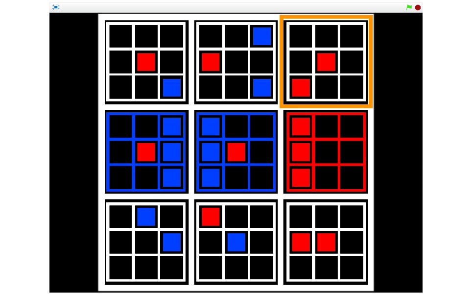 [图]某UP用Scratch重新编了个复合井字棋2.0 第二期