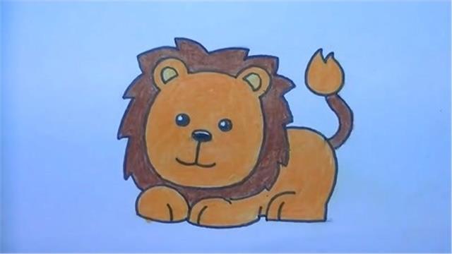 狮子怎样涂色好看图片图片
