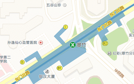 深圳翠竹地铁站b2口在哪