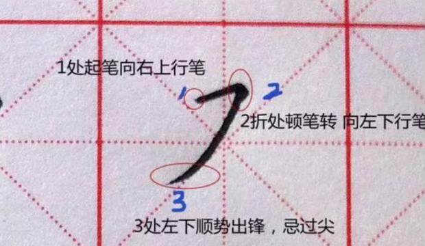 横撇的写法是怎么样的?