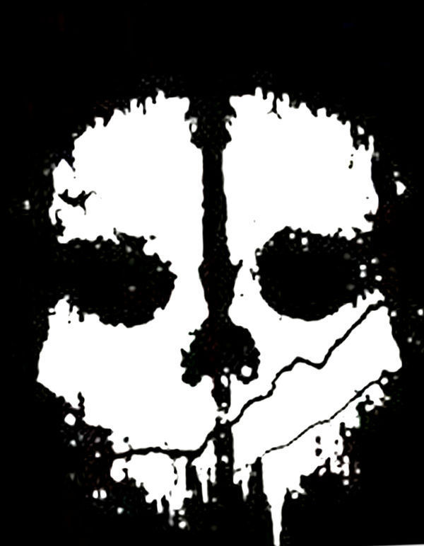 求这个衣服背后的高清大图,定制衣服用,就是使命召唤幽灵的骷髅,见图