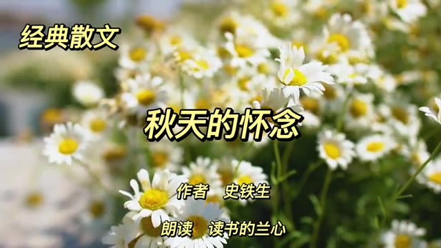 [图]经典散文《秋天的怀念》,作者史铁生,那伟大而深沉的母亲呀