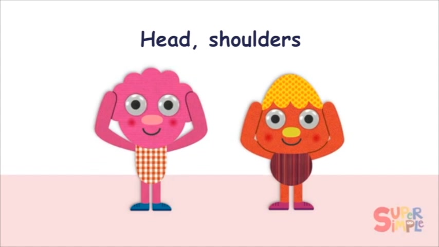 会唱的英文儿歌 学习身体部位 head shoulders knees and toes