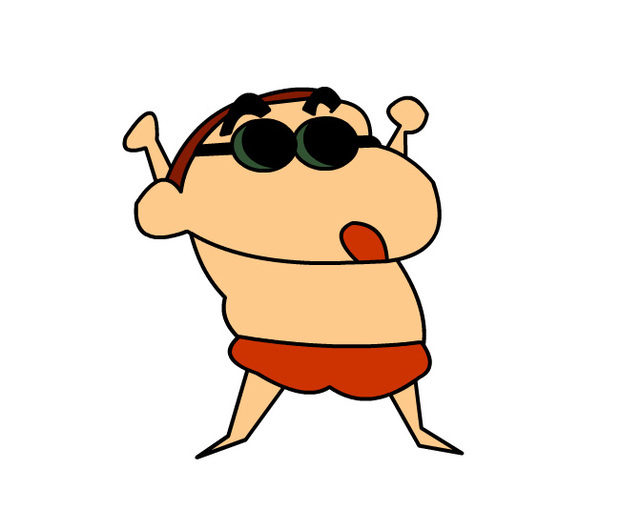 蜡笔小新做运动flash动画单体图