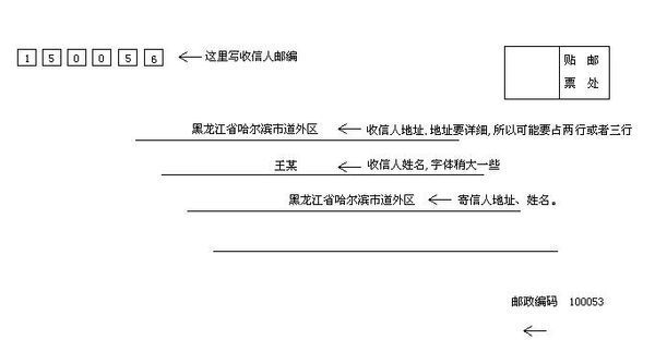 信封地址怎么填写图片图片