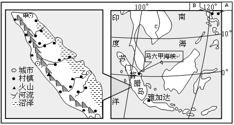 料一:东南亚部分区域图材料二:印度尼西亚是世